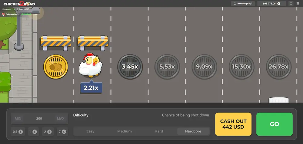 Chicken Road 2.0 – snímek obrazovky 2